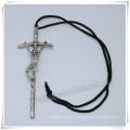 Religious Cross, Catholic Cross, Metal Crucifix for Necklace (IO-ap239)